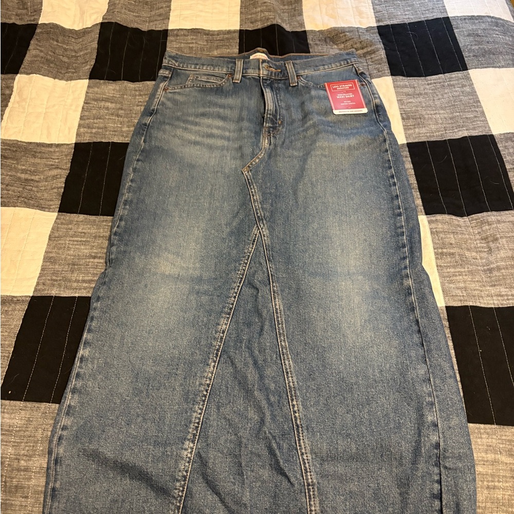 Denim Midi Skirt
